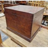 Mahogany chest of plain form, 36 x 43.5cm wide x 38 deepCondition ReportSurface scratches, scuffs