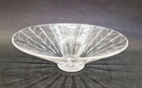 Clyne Farquharson for John Walsh Walsh 1930's cut glass vase with radiating pattern, signed and