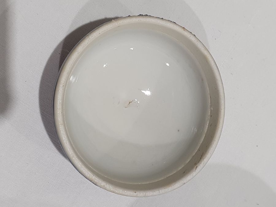 Two Chinese blue and white prunus decorated lidded ginger jars, each with double-ring mark to base - Image 16 of 22