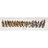 Collection of Del Prado cast figures, French Artillery Train, Highlanders, French Old Guard and