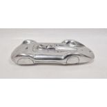 Aluminium model Auto Union car, 29cm long x 10cm wide approx.