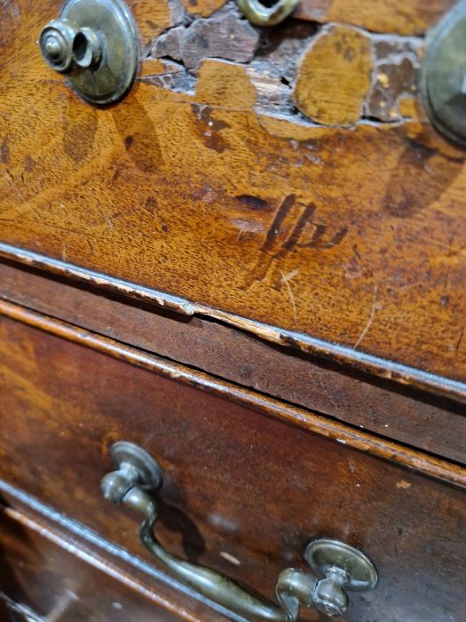 19th century mahogany chest of two short and three long drawers, on bracket feet, swan neck handles, - Image 23 of 38