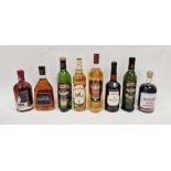 Collection of liqueurs and spirits including Glenfiddich Single Malt and Special Reserve (both