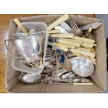 Large quantity of EPNS flatware (1 box)