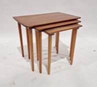 Mid-20th century teak rectangular nest of three tables