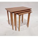 Mid-20th century teak rectangular nest of three tables