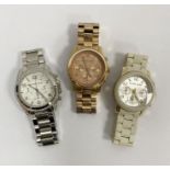 Three Michael Kors wristwatches