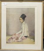 After William Russell Flint Colour print 662/850, framed and glazed within a good gilt frame