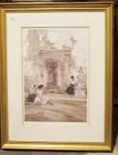 After William Russell Flint  Colour print  "Anne Marie by the Loire", limited edition, signed by the