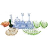 Assorted glassware to include cut glass bowls, fruit bowls, cut glass vase, powder bowls with