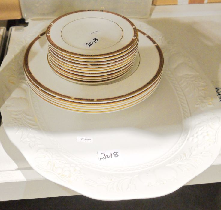 St Michael part dinner service 'Connaught' to include dinner plates, side plates, fish plates, tea - Image 2 of 2