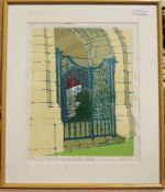 Gill Corie Colour print  Poppies  Gill Corrie Colour print Irises, framed and glazed and a quantity