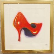 After Susie Perrins(?) Colour print  "Hot to Trot", 1/175 limited edition 45 x44 cms framed and