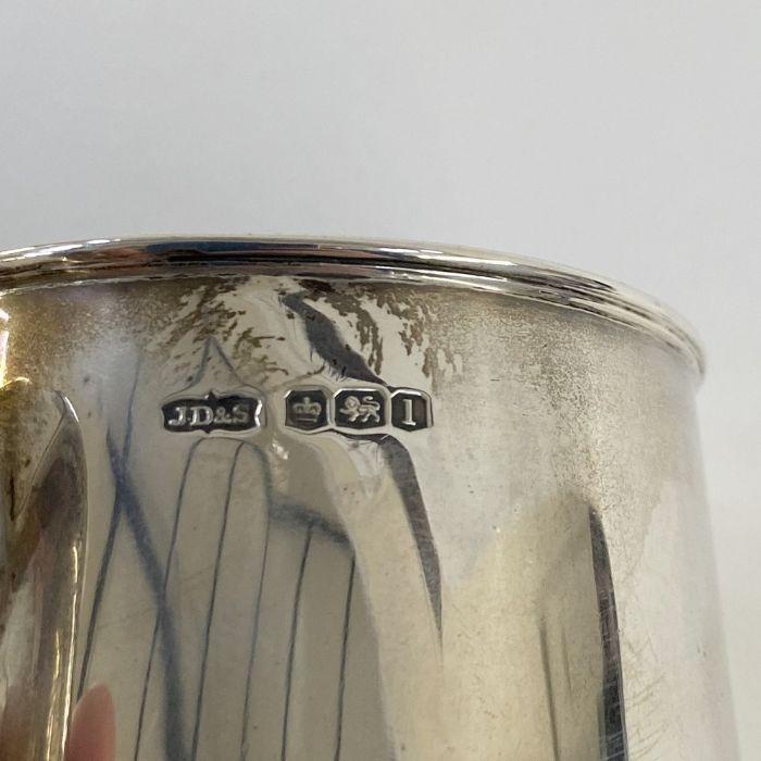 1920's silver christening mug, initialled 'J.G.N.G 23rd February 1929', Sheffield 1928, maker - Image 2 of 3