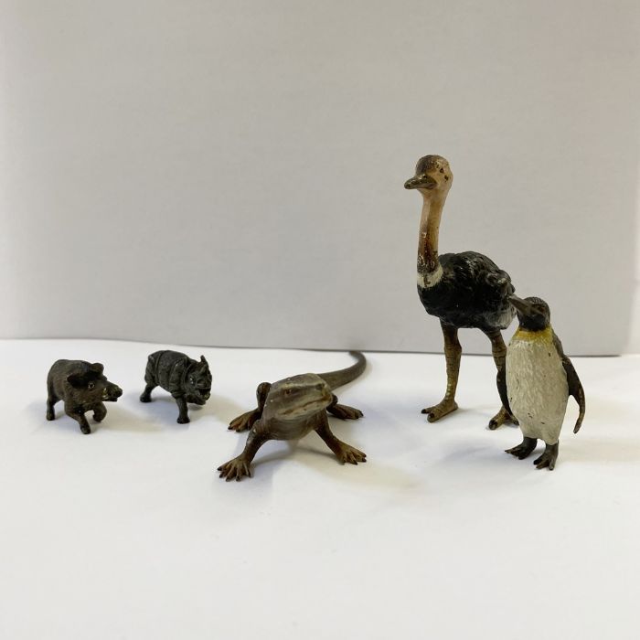 Austrian cold painted bronze models of various animals :- ostrich, 7.5cm high (some loss of paint - Image 5 of 5