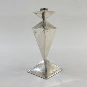 Early 21st century silver-mounted candlestick holder, London 2008, maker Roy Charles Bleay