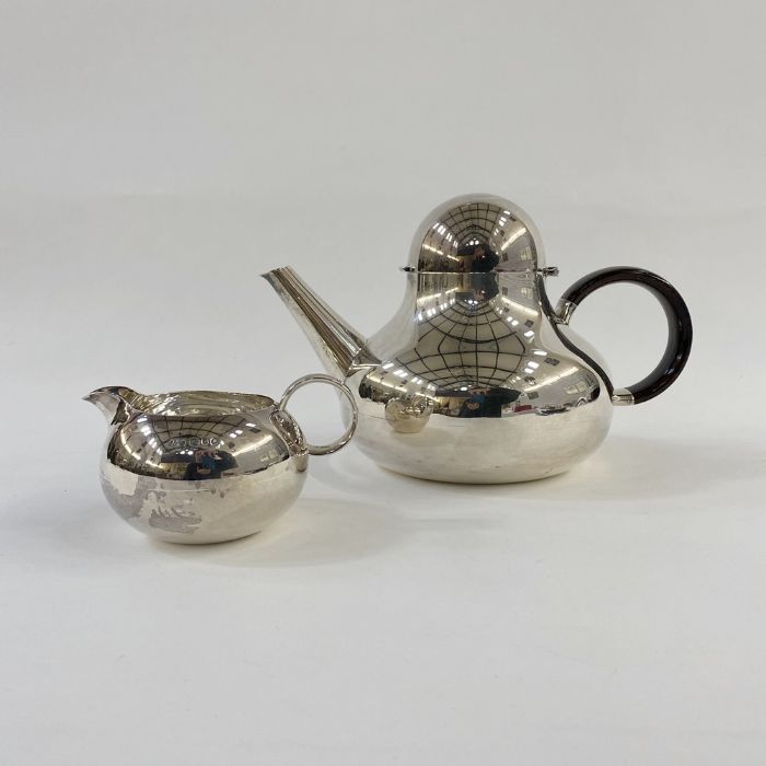 ROBERT RADFORD WELCH (1929-2000), Tea service - the tea pot with hinged domed lid and India rosewood - Image 5 of 7