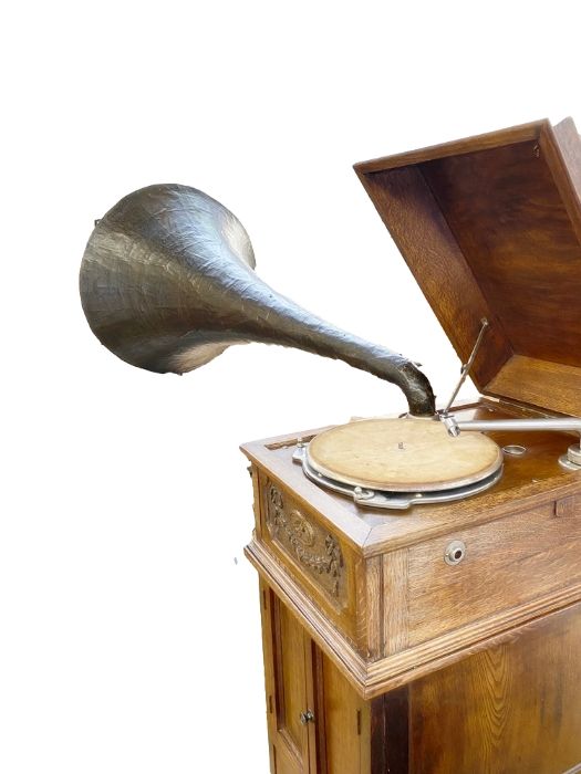 EMG 1927 gramophone with Wilson Panharmonic straight horn, E.M.G soundbox, mounted in an HMV - Image 21 of 36