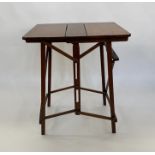 19th century mahogany and stained wood folding reading table, 58cm x 45.5cm  Please note all