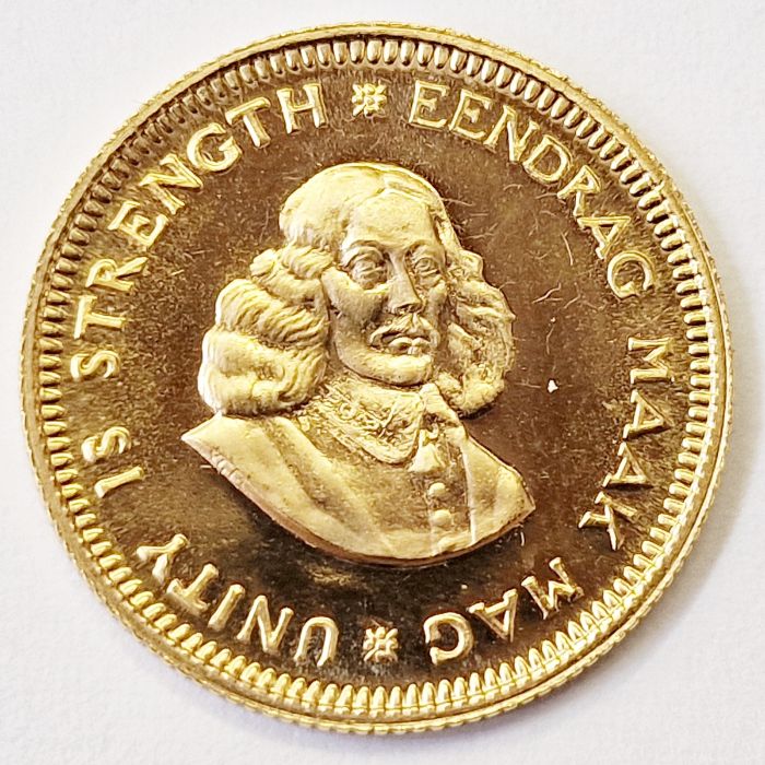South African gold one rand coin, 1983 - Image 4 of 4
