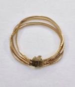 18ct gold four-chain link bracelet marked 750, 28g total approx.