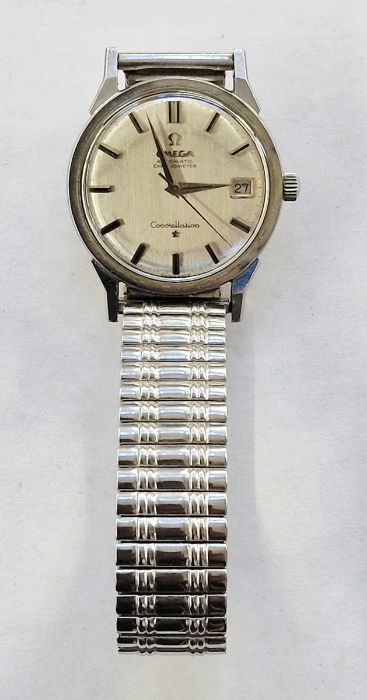 Gent's Omega Constellation automatic chronometer stainless steel wristwatch with subsidiary - Image 4 of 6