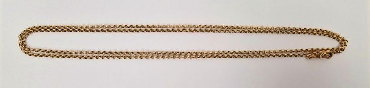 Please note amended description and estimate - 9ct gold clip and silver gilt chain - belcher link