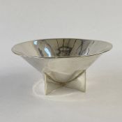 Early 21st century circular bowl on cross base, London 2004, maker Roy Charles Bleay Tomlinson, 13cm