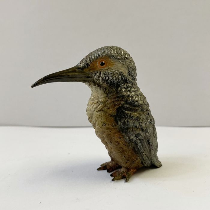 Austrian cold painted bronze of a kingfisher, 5.5cm high - Image 2 of 3