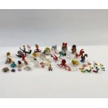 Collection of Murano glass miniature animals and other miniature glass items to include dragon,