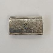 Victorian silver snuffbox, Birmingham 1876, maker Colen Hewer Cheshire, 5cm wide, 0.5ozt approx.