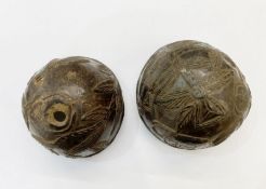 19th century bugbear coconut flask