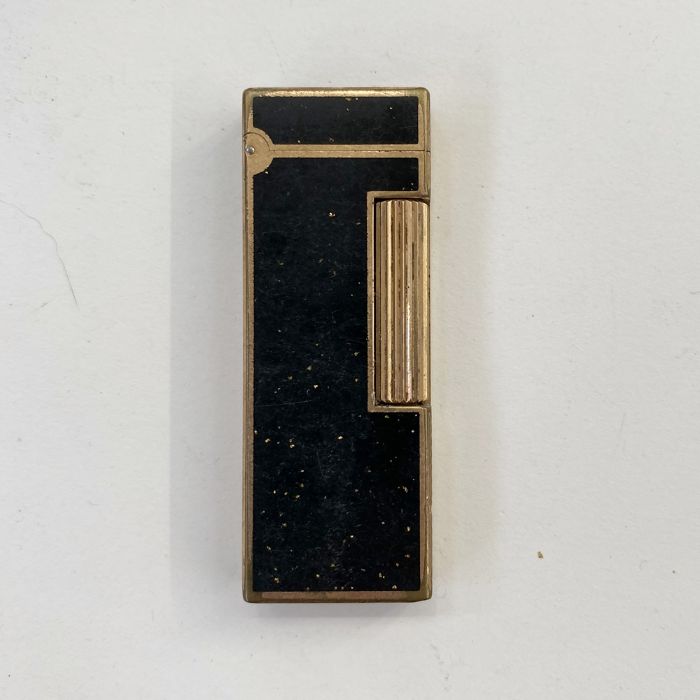 Dunhill lighter, gilt and black flecked lacquer 223 687 - Image 2 of 4