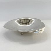 Tiffany & Co. silver trefoil dish on ball feet, marked to base 'Sterling Silver, no. 23377', 25cm
