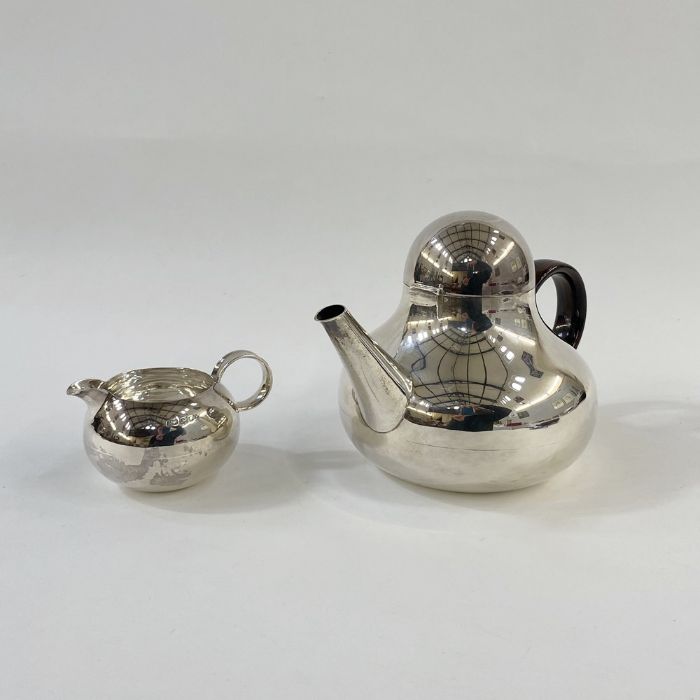 ROBERT RADFORD WELCH (1929-2000), Tea service - the tea pot with hinged domed lid and India rosewood - Image 2 of 7