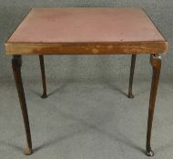 A games table, mid century, the Vono foldaway table. H.67 W.76 D.76cm