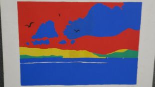 Philip Sutton RA (b.1928) -An unframed Artist's Proof abstract print titled ' Cornwall', signed by