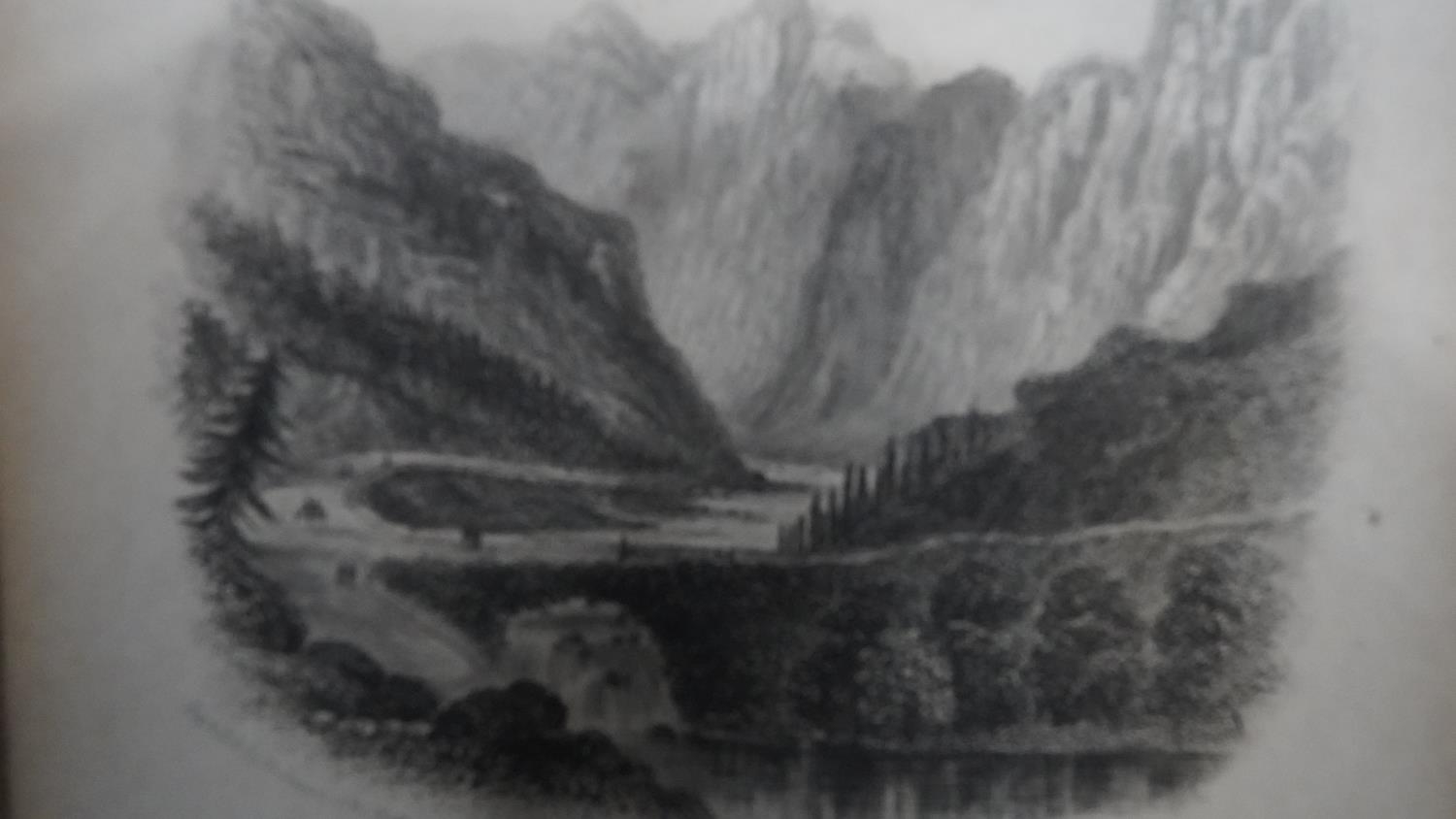 Five framed and glazed antique engravings of Welsh places of interest including Snowdon. H.24 W.36 - Image 11 of 22