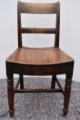 A 19th century mahogany hall chair