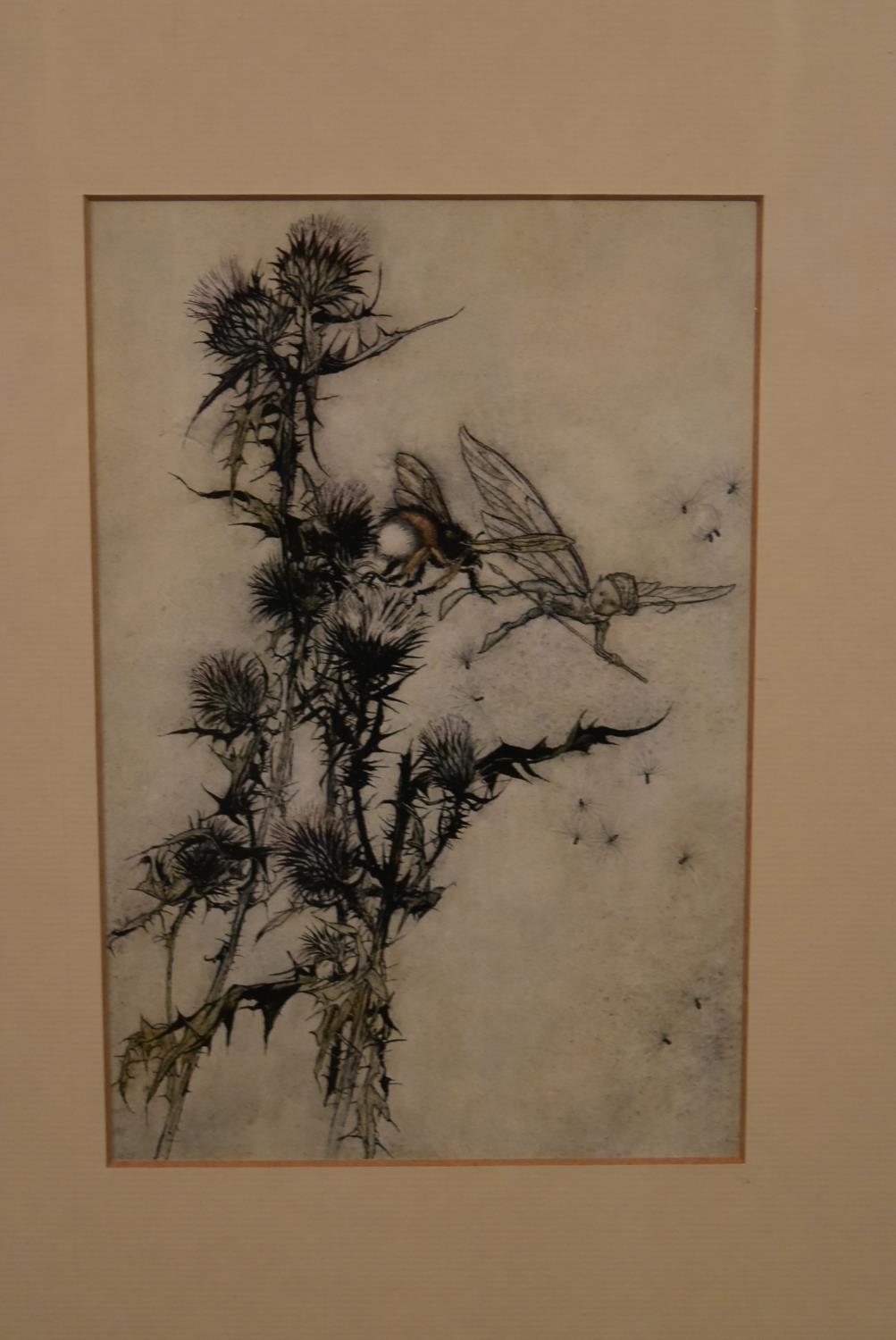 A pair of original Arthur Rackham lithographs, A Midsummer Night's Dream, framed and glazed. H.33 - Image 3 of 6