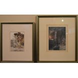 Two original Arthur Rackham lithographs, framed and glazed. H.35 W.30cm (2)