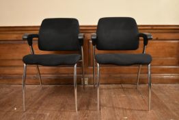 A pair of contemporary desk chairs