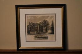 A framed and glazed 19th century lithograph of Sadler's Wells; A View of the Theatre in it's
