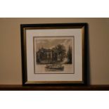 A framed and glazed 19th century lithograph of Sadler's Wells; A View of the Theatre in it's