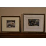 Two framed and glazed prints. H.32 W.37cm (2)