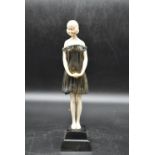 After Demetre Chiparus (1886-1947), an ivory and bronze chryselephantine statue of a young girl with