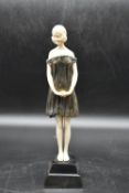 After Demetre Chiparus (1886-1947), an ivory and bronze chryselephantine statue of a young girl with
