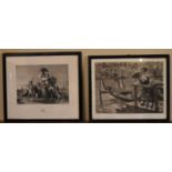 Two framed and glazed prints. H.40 W.46cm (2)