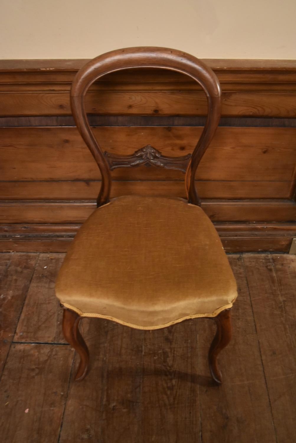 A Victorian mahogany balloon back dining chair. H.86 W.46 D.42cm - Image 2 of 4