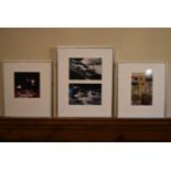 Three framed photographs